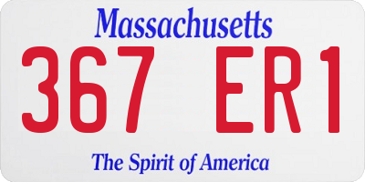 MA license plate 367ER1