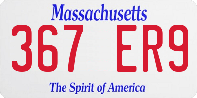 MA license plate 367ER9