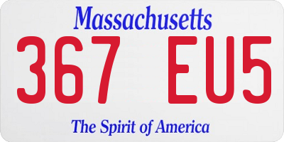 MA license plate 367EU5