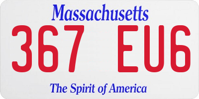 MA license plate 367EU6