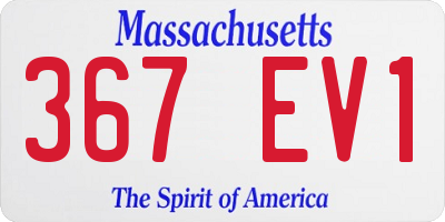 MA license plate 367EV1