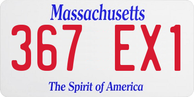 MA license plate 367EX1