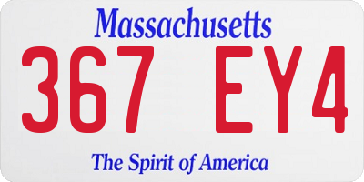 MA license plate 367EY4