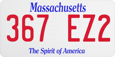 MA license plate 367EZ2