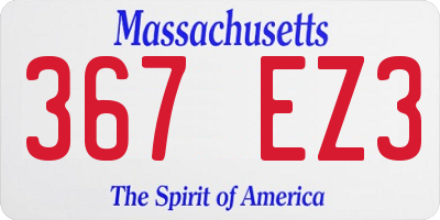 MA license plate 367EZ3