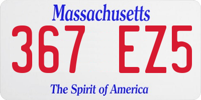 MA license plate 367EZ5