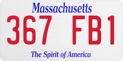 MA license plate 367FB1