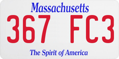MA license plate 367FC3