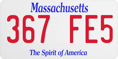 MA license plate 367FE5