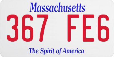 MA license plate 367FE6