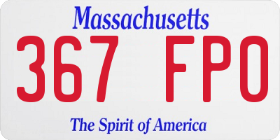MA license plate 367FP0