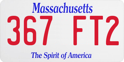 MA license plate 367FT2