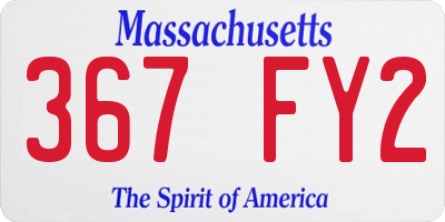 MA license plate 367FY2