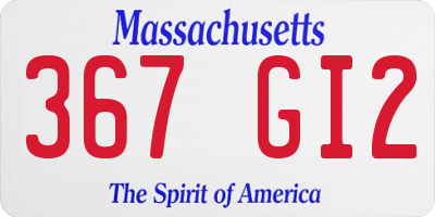 MA license plate 367GI2