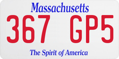 MA license plate 367GP5