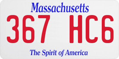 MA license plate 367HC6