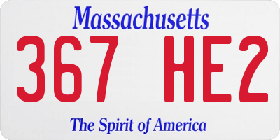 MA license plate 367HE2