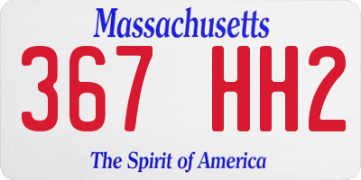 MA license plate 367HH2