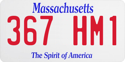 MA license plate 367HM1