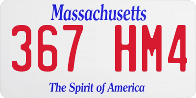 MA license plate 367HM4