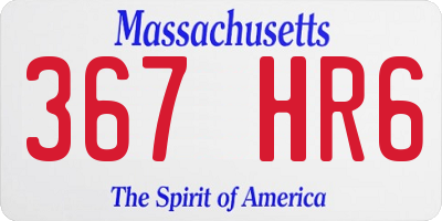 MA license plate 367HR6