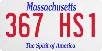 MA license plate 367HS1