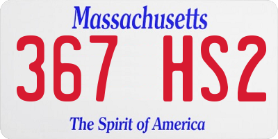 MA license plate 367HS2
