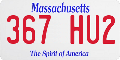 MA license plate 367HU2
