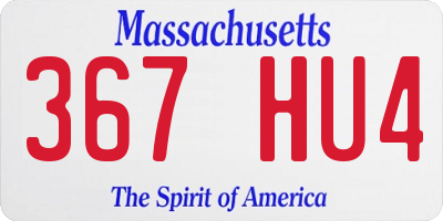 MA license plate 367HU4
