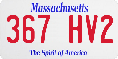 MA license plate 367HV2