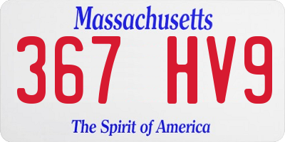 MA license plate 367HV9