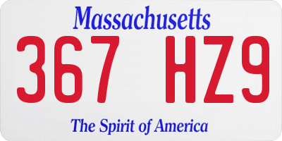 MA license plate 367HZ9