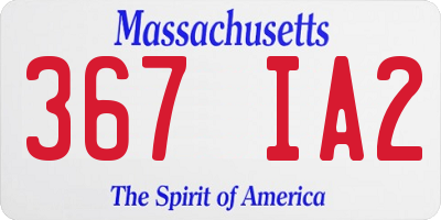 MA license plate 367IA2