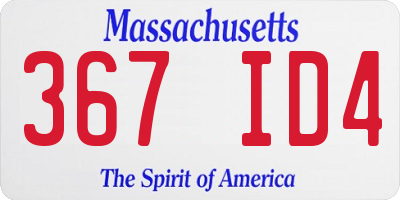 MA license plate 367ID4
