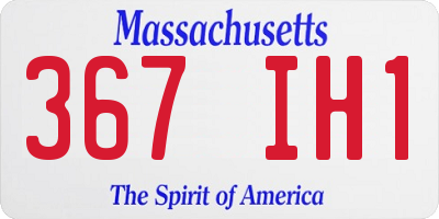 MA license plate 367IH1
