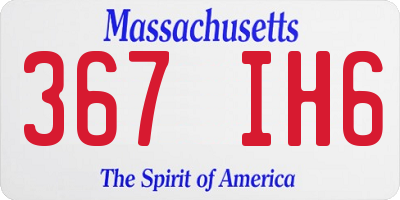 MA license plate 367IH6