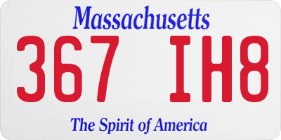 MA license plate 367IH8