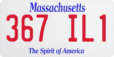MA license plate 367IL1