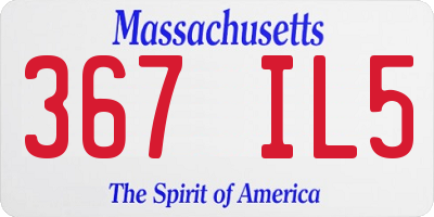 MA license plate 367IL5