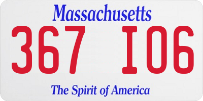 MA license plate 367IO6