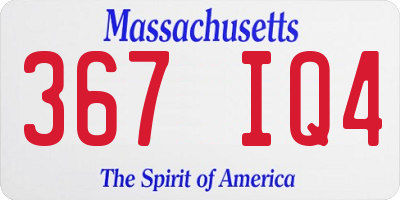 MA license plate 367IQ4