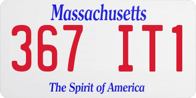 MA license plate 367IT1