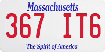 MA license plate 367IT6