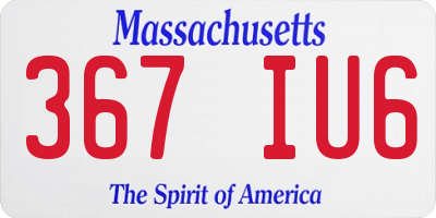 MA license plate 367IU6