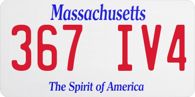 MA license plate 367IV4