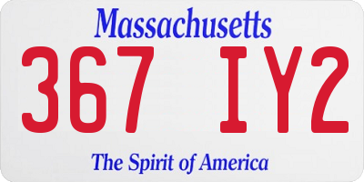 MA license plate 367IY2