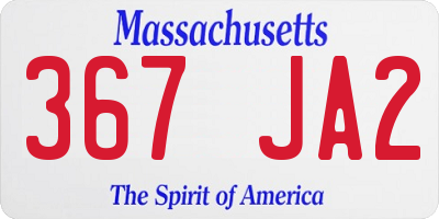 MA license plate 367JA2