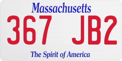 MA license plate 367JB2