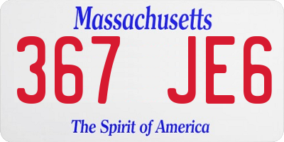 MA license plate 367JE6