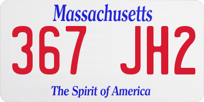 MA license plate 367JH2